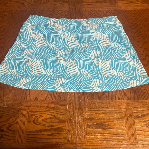 Coolibar Women's Big Wave Swim Beach Skort in Blue Paradise Palm Sz XL UPF 50 - Picture 13 of 15